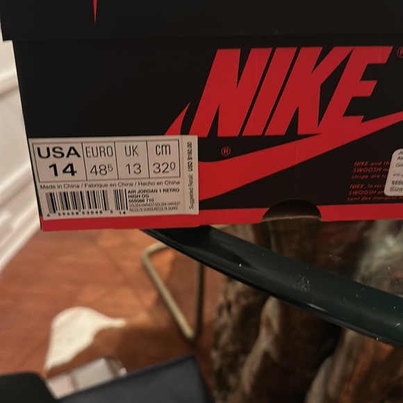 NIB  NIKE AIR JORDAN RETRO High OG SIZE 14 Jordan 1 Harvest - Picture 8 of 8